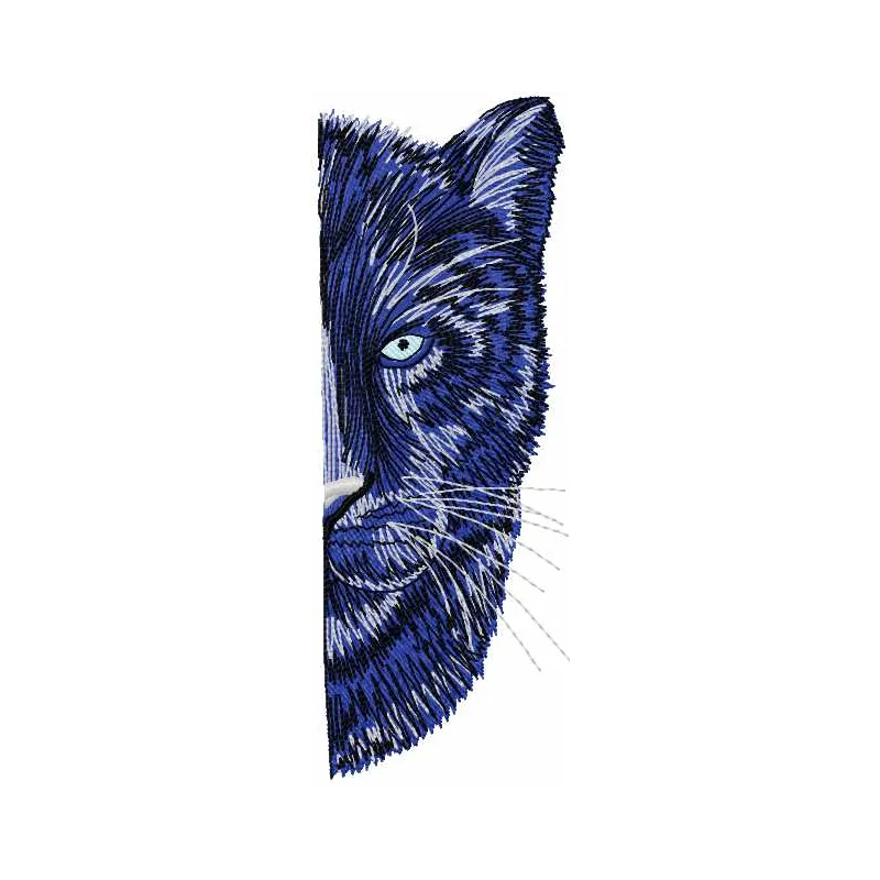 Bagheera embroidery design featuring a majestic black panther, perfect for creative projects inspired by The Jungle Book.