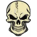 Smiling skull embroidery design showcasing a playful skull motif, perfect for creative stitching projects.
