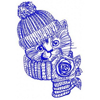 Pretty kitten 4 embroidery design - Embroidery Design