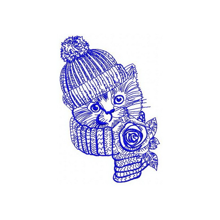 Pretty kitten 4 embroidery design - Embroidery Design