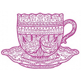 Tea time 6 embroidery design - Embroidery Design