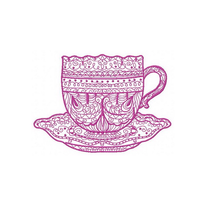 Tea time 6 embroidery design - Embroidery Design
