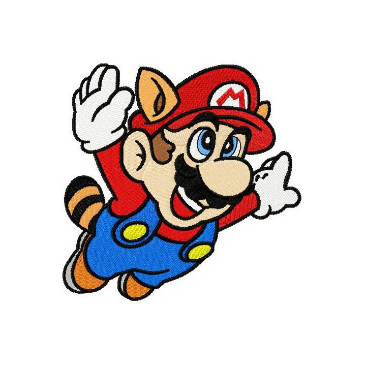 Super Mario 3 raccoon tail embroidery design - Embroidery Design
