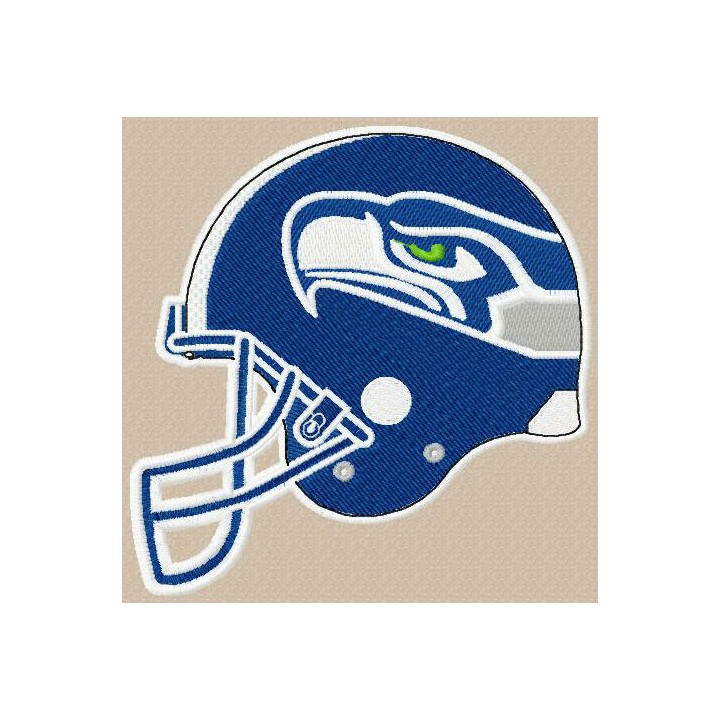 Seahawks helmet embroidery design