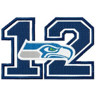 Seahawks 12th man embroidery design