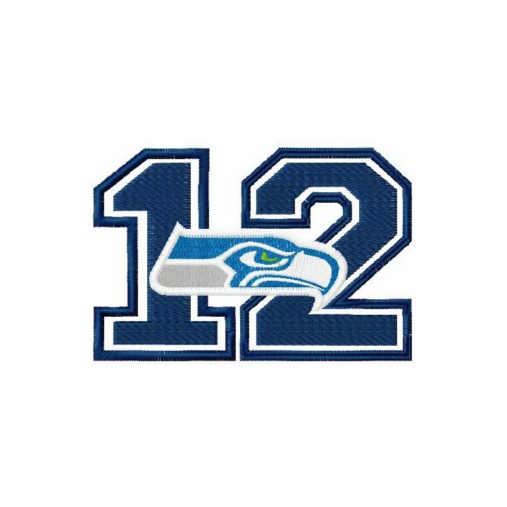 Seahawks 12th man embroidery design
