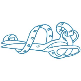 Scissors and measure embroidery design - Embroidery Design