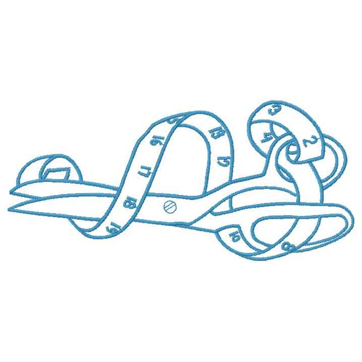 Scissors and measure embroidery design - Embroidery Design