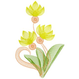 Air flower 2 embroidery design - Embroidery Design