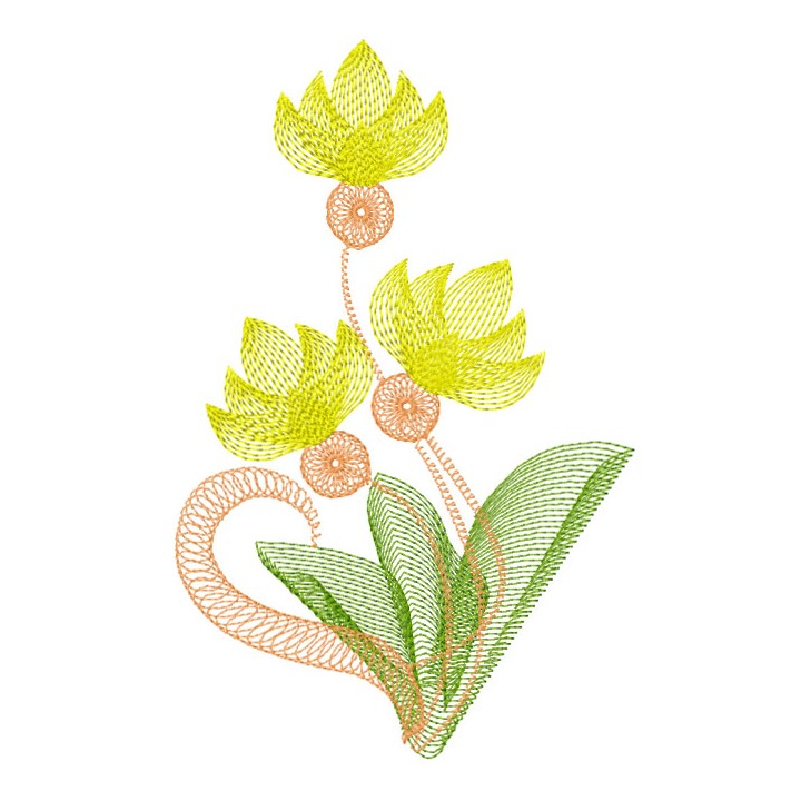 Air flower 2 embroidery design - Embroidery Design