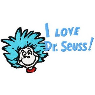I love Dr. Seuss embroidery design - Embroidery Design