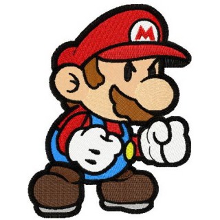 Super Mario angry embroidery design - Embroidery Design