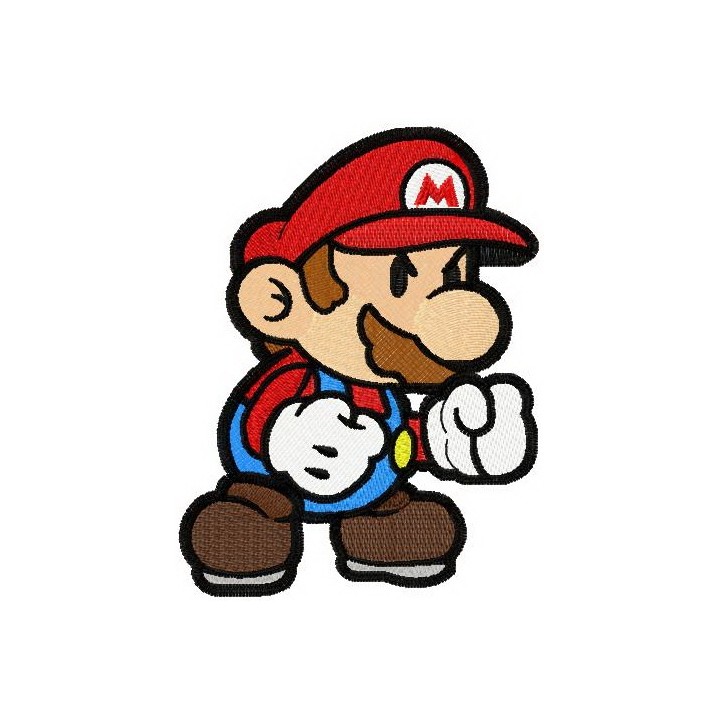 Super Mario angry embroidery design - Embroidery Design