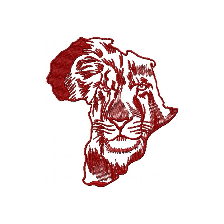 Lion Africa embroidery design - Embroidery Design