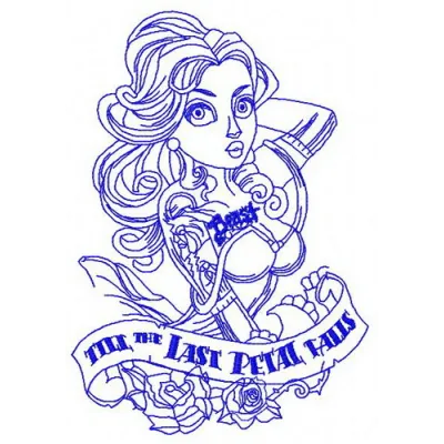 Preview of 'Till the Last Petal Falls 3' embroidery design featuring elegant floral motifs.
