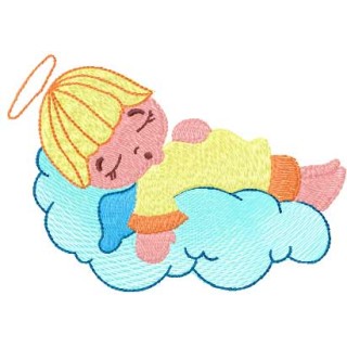 Sleeping angel 3 embroidery design - Embroidery Design