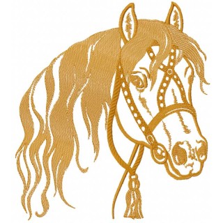 Brown horse embroidery design - Embroidery Design