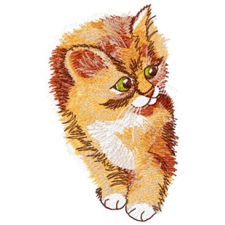 Cute kitten embroidery design - Embroidery Design