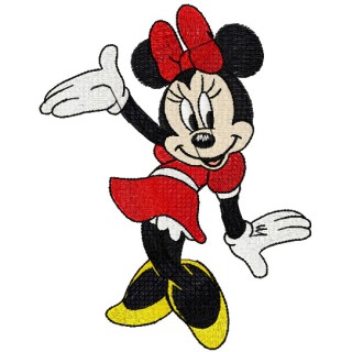 Minnie Mouse dancing embroidery design - Embroidery Design
