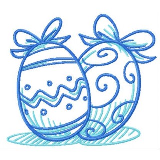 Two Easter eggs embroidery design - Embroidery Design