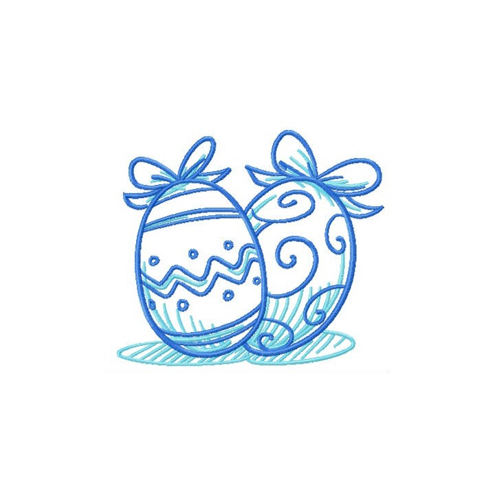 Two Easter eggs embroidery design - Embroidery Design