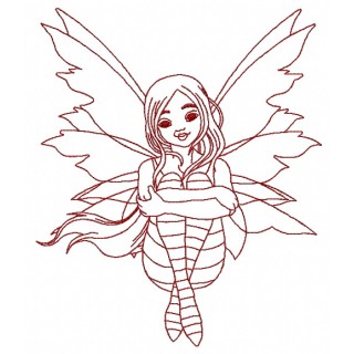 Sad fairy 4 embroidery design - Embroidery Design