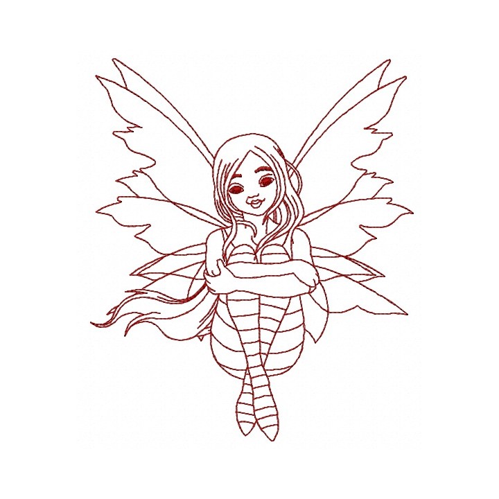 Sad fairy 4 embroidery design - Embroidery Design