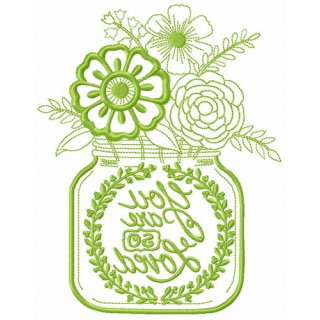 Summer bouquet embroidery design - Embroidery Design