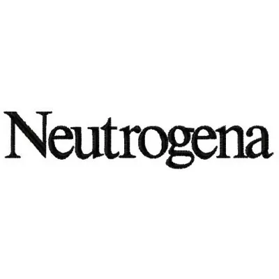 Neutrogena logo embroidery design featuring intricate stitching patterns for cosmetics and perfume applications.