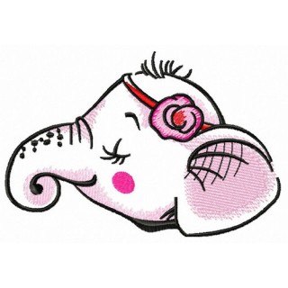 Arrogant elephant embroidery design - Embroidery Design