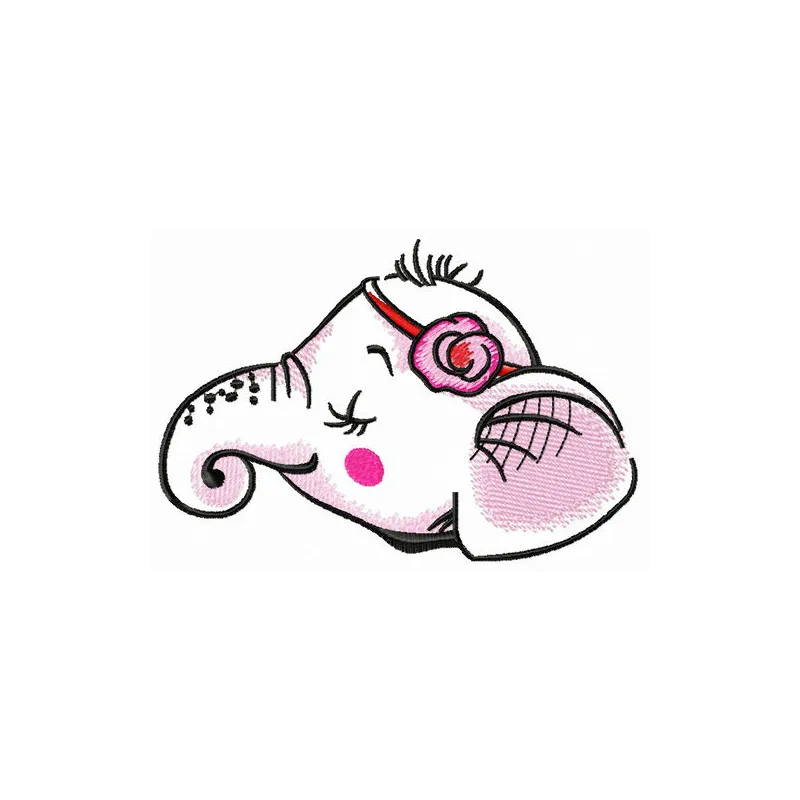 Arrogant elephant embroidery design showcasing a whimsical elephant motif for creative stitching projects.