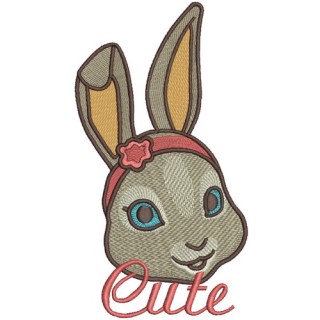 Cute bunny 3 embroidery design - Embroidery Design