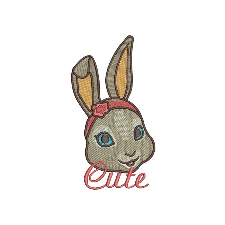 Cute bunny 3 embroidery design - Embroidery Design