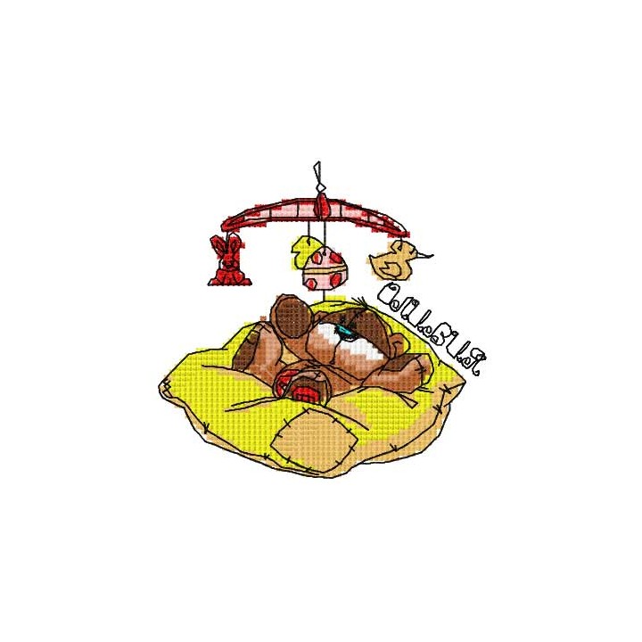 Baby teddy sweet dreams embroidery design - Embroidery Design