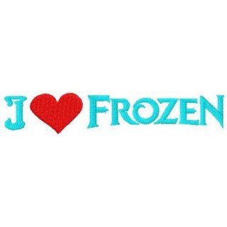 I love Frozen embroidery design - Embroidery Design