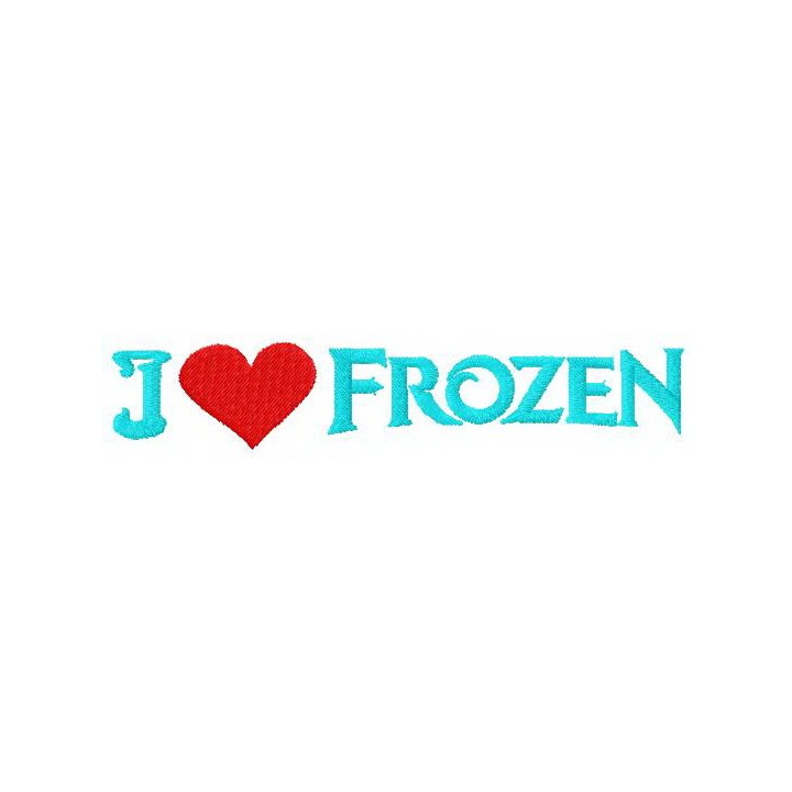 I love Frozen embroidery design - Embroidery Design