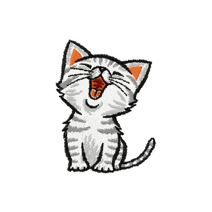 Cute kitten embroidery design - Embroidery Design