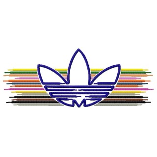 Colorful Adidas logo embroidery design - Embroidery Design