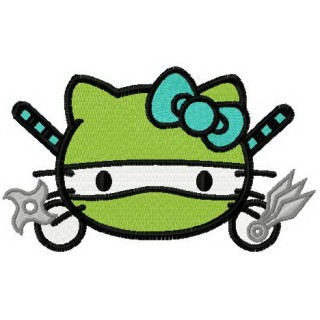 Kitten ninja turtle embroidery design - Embroidery Design