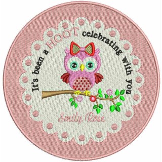 Cute owl doily embroidery design - Embroidery Design