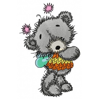 Teddy bear fairy 4 embroidery design - Embroidery Design