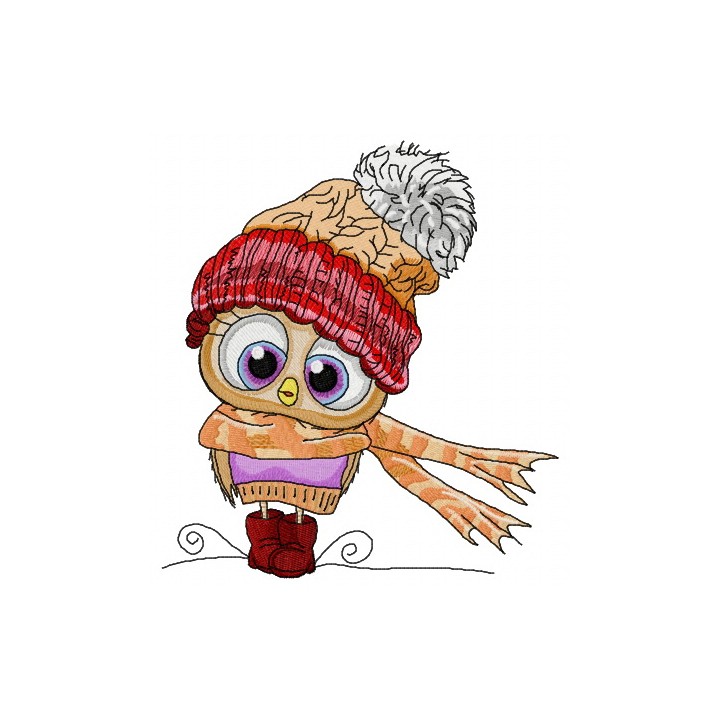 It's windy, Bird embroidery design - Embroidery Design