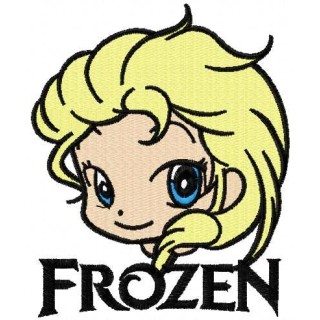 Elsa Chibi Frozen 2 embroidery design - Embroidery Design