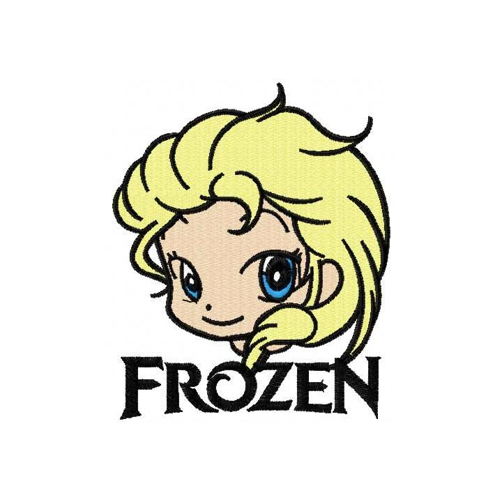 Elsa Chibi Frozen 2 embroidery design - Embroidery Design