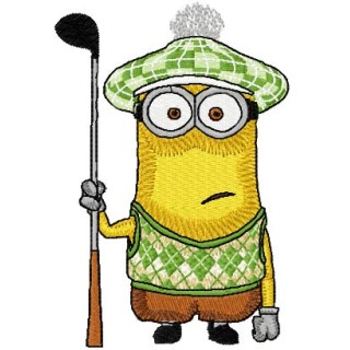 Golfing Minion embroidery design - Embroidery Design