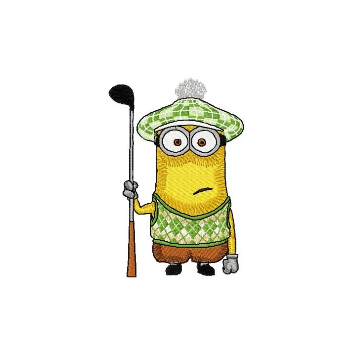 Golfing Minion embroidery design - Embroidery Design