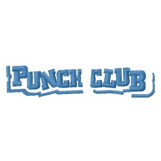 Punch Club logo 3 embroidery design - Embroidery Design