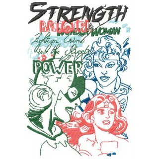 Superwomen embroidery design - Embroidery Design