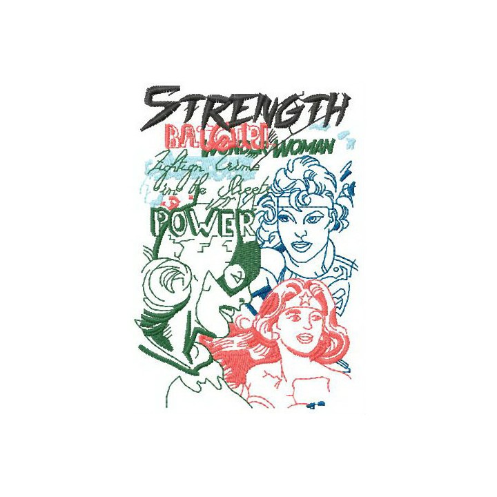 Superwomen embroidery design - Embroidery Design