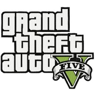 Grand Theft Auto five logo embroidery design - Embroidery Design